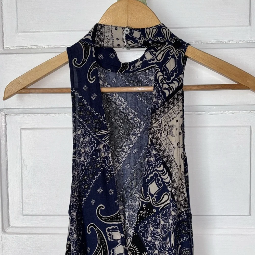 FREE PEOPLE INTIMATELY BEAUX MOCK NECK HANDKERCHIEF SLIP DRESS / TUNIC